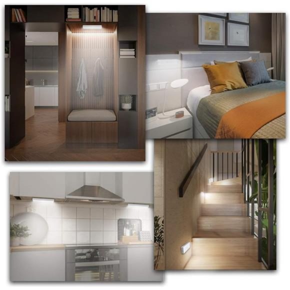 LED Closet Light with Charging Station, 20LEDs Dimmer Rechargeable Motion Sensor - Picture 6 of 6